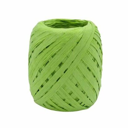 Papier raffia lime groen