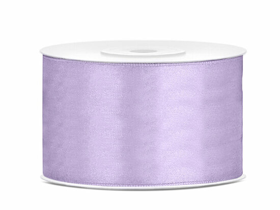 Dubbelzijdig satijn lint 38 mm lavendel