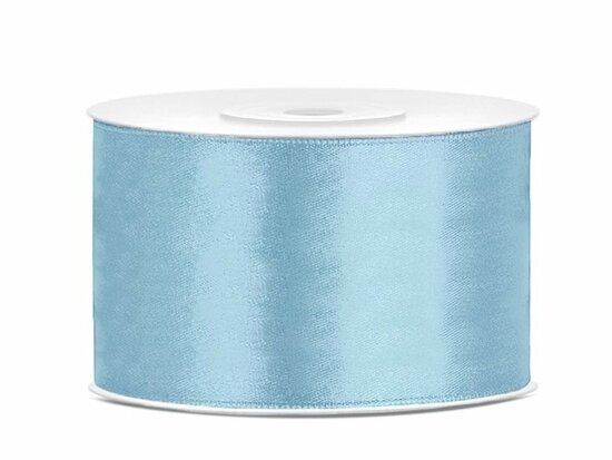 Dubbelzijdig satijn lint 38 mm Licht blauw