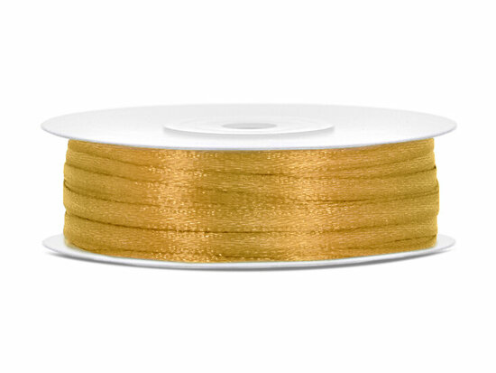 10 meter Satijn lint 3 mm goud