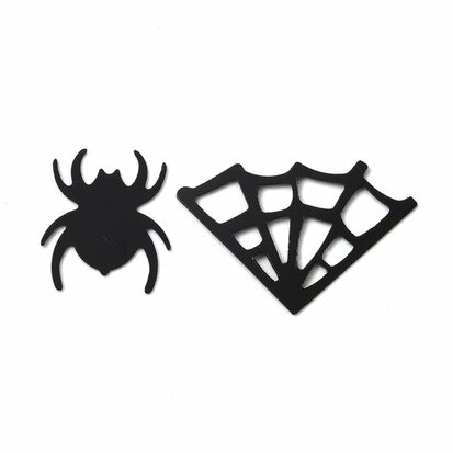 Confetti strooimix spin en spinnenweb zwart