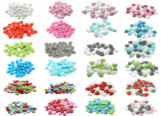 Geboortebedankjes doopsuiker mini hartjes