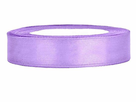 Satijn lint 15 mm breed lavendel 100 meter rol
