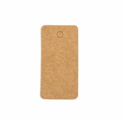 Label kraft rechthoek 2.5 x 5 cm 10 stuks