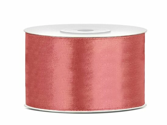 Satijn lint 38 mm rosy pink
