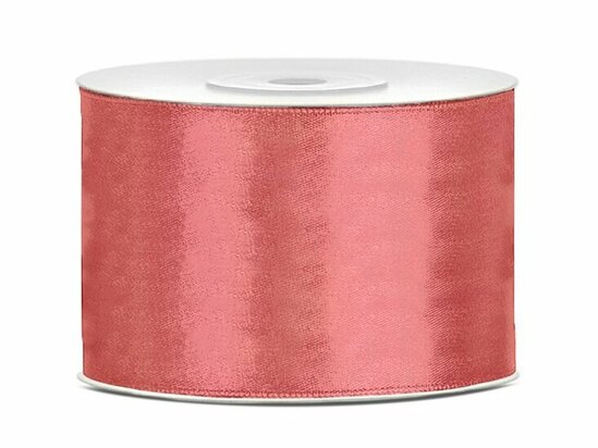 Satijn lint 50 mm rosy pink
