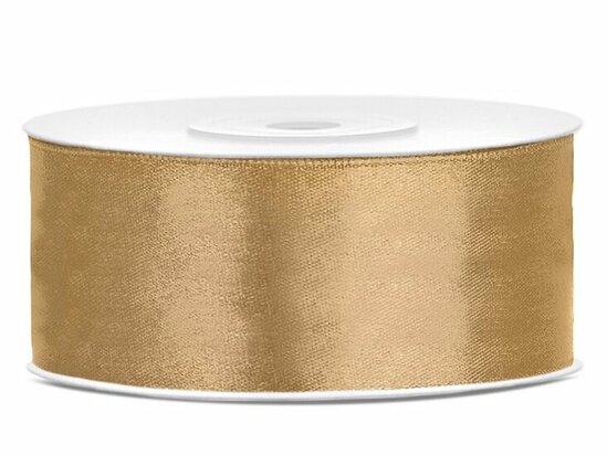 Satijn lint 25 mm antiek bruin