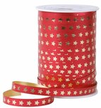 Krullint ster rood goud print 10 meter Krullint ster rood goud print 10 meter