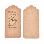 Kraft label 4.5 x 9.5 cm Thank you for being a key part of our lives 10 stuks Kraft label 4.5 x 9.5 cm Thank you for being a key part of our lives 10 stuks